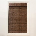 Radiance Cordless Bamboo Roman Shades for Windows - Flatstick Bamboo Blinds for Semi-Private Light Control - Easy to Lift & Fold Up Window Shades - Cocoa - 29 in. W x 64 in. L - (2216304E)