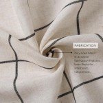 Elrene Home Fashions Brighton Windowpane Plaid Blackout Window Curtain, Living Room and Bedroom Drape with Rod Pocket Tabs, 52" x 84", Black, 1 Panel