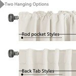 H.VERSAILTEX Light Reducing Curtains Thermal Insulated Window Treatment Panels Room Darkening Privacy Assured Drapes for Living Room Back Tab/Rod Pocket Bedroom Drapes 2 Panels, Ivory - 52 x 84 Inch