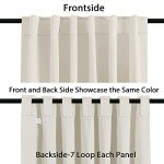 H.VERSAILTEX Light Reducing Curtains Thermal Insulated Window Treatment Panels Room Darkening Privacy Assured Drapes for Living Room Back Tab/Rod Pocket Bedroom Drapes 2 Panels, Ivory - 52 x 84 Inch