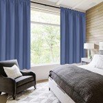 DWCN Blackout Curtains – Thermal Insulated, Energy Saving & Noise Reducing Bedroom and Living Room Curtains, Dusty Blue, W 42x L 63 Inch, Set of 2 Rod Pocket Curtain Panels