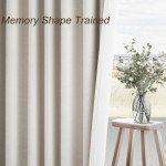 Topfinel Cream Linen Blackout Curtains 84 Inch Long for Bedroom Living Room, Ivory Pinch Pleat Back Tab Full Blackout Drapes Farmhouse Boho Curtains for Window, White Neutral Curtains 52" X 84" 7 FT