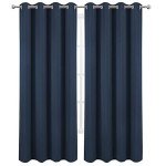 LEMOMO Navy Blue Blackout Curtains 52 x 84 inch/Set of 2 Curtain Panels Room Darkening Bedroom Curtains