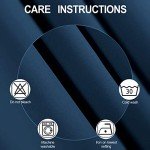 LEMOMO Navy Blue Blackout Curtains 52 x 84 inch/Set of 2 Curtain Panels Room Darkening Bedroom Curtains