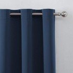 LEMOMO Navy Blue Blackout Curtains 52 x 84 inch/Set of 2 Curtain Panels Room Darkening Bedroom Curtains