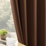 CUCRAF Brown Blackout Curtains 84 inch Length 2 Panels Set, Room Darkening Drapes for Living Room Bedroom, Thermal Insulated Light Blocking Grommet Window Curtain (W52 x L84 Inch)