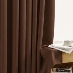 CUCRAF Brown Blackout Curtains 84 inch Length 2 Panels Set, Room Darkening Drapes for Living Room Bedroom, Thermal Insulated Light Blocking Grommet Window Curtain (W52 x L84 Inch)