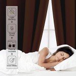 CUCRAF Brown Blackout Curtains 84 inch Length 2 Panels Set, Room Darkening Drapes for Living Room Bedroom, Thermal Insulated Light Blocking Grommet Window Curtain (W52 x L84 Inch)