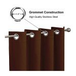 CUCRAF Brown Blackout Curtains 84 inch Length 2 Panels Set, Room Darkening Drapes for Living Room Bedroom, Thermal Insulated Light Blocking Grommet Window Curtain (W52 x L84 Inch)