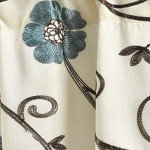 Lush Decor Royal Garden Valance Floral Window Kitchen Curtain (Single), 42”W x 18"L, Blue