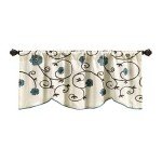 Lush Decor Royal Garden Valance Floral Window Kitchen Curtain (Single), 42”W x 18"L, Blue