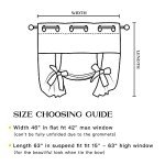 NICETOWN Balloon Bathroom Window Curtains - Blackout Treatment Decorative Curtains Thermal Insulated Tie Up Blind for Kitchen/Small Window (1 Panel, 46 inches W x 63 inches L, Greyish White)