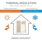 RYB HOME Door Curtains Blackout - Self Stick Tie Up Shades Tricia Window Blinds Light Block Insulating Sidelight, W 26 x L 69 inches, 1 Panel, Biscotti Beige