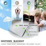 NICETOWN Balloon Bathroom Window Curtains - Blackout Treatment Decorative Curtains Thermal Insulated Tie Up Blind for Kitchen/Small Window (1 Panel, 46 inches W x 63 inches L, Greyish White)