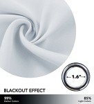 NICETOWN Balloon Bathroom Window Curtains - Blackout Treatment Decorative Curtains Thermal Insulated Tie Up Blind for Kitchen/Small Window (1 Panel, 46 inches W x 63 inches L, Greyish White)