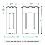 NICETOWN Balloon Bathroom Window Curtains - Blackout Treatment Decorative Curtains Thermal Insulated Tie Up Blind for Kitchen/Small Window (1 Panel, 46 inches W x 63 inches L, Greyish White)