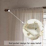 BCLBUSTE Boho Curtains Semi-Blackout Window Curtains 84 Inch 2 Pannels for Living Room, Linen Tassels Farmhouse Curtains with Embroidery for Bedroom Rod Pocket Draperies 52" W x 84" L,Off White