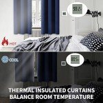 BGment Blackout Curtains for Bedroom - Grommet Thermal Insulated Room Darkening Curtains for Living Room, Set of 2 Panels (70 x 84 Inch, Navy Blue)