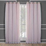 TOWN & COUNTRY LUXE Talia Double Layer Indoor Curtains, Sheer and Room Darkening Blackout, Grommet Top, Energy Efficient, 2-Pack Set, 52"x84", Rose Blush