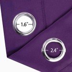 LEMOMO Purple Blackout Curtains 52 x 84 Inch Length/Set of 2 Curtain Panels/Thermal Insulated Room Darkening Curtains for Bedroom