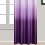 Yakamok Light Blocking Gradient Color Curtains Purple Ombre Blackout Curtains Room Darkening Thermal Insulated Grommet Window Drapes for Living Room/Bedroom (Purple, 2 Panels, 52x84 Inch)