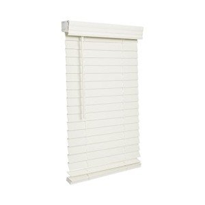 LOTUS & WINDOWARE 2-inch Faux Wood Blind 10" Wide x 72" Long,(Soft White-Antique White),Smooth, Room Darkening, Horizontal Blinds for Living Room, Bedroom, Interior Door Windows