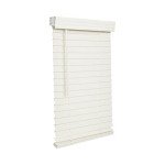 LOTUS & WINDOWARE 2-inch Faux Wood Blind 10" Wide x 72" Long,(Soft White-Antique White),Smooth, Room Darkening, Horizontal Blinds for Living Room, Bedroom, Interior Door Windows