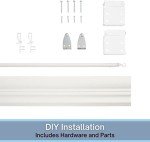 LOTUS & WINDOWARE 2-inch Faux Wood Blind 10" Wide x 72" Long,(Soft White-Antique White),Smooth, Room Darkening, Horizontal Blinds for Living Room, Bedroom, Interior Door Windows