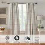 Elrene Home Fashions Brighton Windowpane Plaid Blackout Window Curtain, Living Room and Bedroom Drape with Rod Pocket Tabs, 52" x 84", Grey, 1 Panel