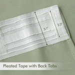 MIULEE Back Tab Sage Green Curtains 84 Inch Length 2 Panels Set for Living Room Bedroom, Rod Pocket/Pinch Pleated Light Blocking Thermal Insulated Room Darkening Blackout Curtains 84 Inches Long