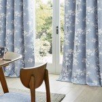 FMFUNCTEX 100% Blackout Floral Curtains for Bedroom, Blue Curtains 84 inches Long Blossom Flower Patterned for Living Room,Thermal Insulated Farmhouse Drapes, Grommet Top 2 Panels (White on Blue)