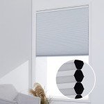 Persilux Custom Blackout Cellular Window Shades Cordless Blinds Honeycomb Blinds for Windows (White 23"W x48"H) Window Shades for Home, Room Darkening Cellular Door Blinds for Kitchen Easy to Install