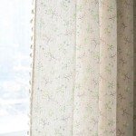 ENJOYBRIDAL Floral Bedroom Curtains 84 Inch Length 2 Panels Set Farmhouse Semi Sheer Living Room Drapes Cotton Linen Blend Bohemian Window Curtain Panels with Tassel Beige Rod Pocket Drapes