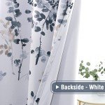 H.VERSAILTEX Floral Curtains 63 Inches Long Printed Pattern Room Darkening Curtains for Bedroom Rod Pocket Window Treatment Curtains, 2 Panels, Classical Floral Bluestone and Taupe