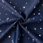 BGment Kids Blackout Curtains for Boys Bedroom, Star Curtains Thermal Insulated Grommet Window Drapes for Nursery, Set of 2 Panels (42 x 63 Inch, Navy Blue)
