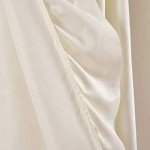 Lush Decor Reyna Ruffle Window Curtain Panel Set, Pair, 54" W x 84" L, White - Flowy Curtain Set - Romantic Ruffle Curtains for Bedroom, Living room, or Dining Room - Farmhouse & Cottage Home Decor