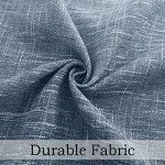 Central Park Ombre Rayon Blend Heavy Linen Texture Window Curtain Panel 6 Grommets Top Gradient Cream White to Indigo Blue Window Drapes Treatment for Living Room/Bedroom, Set of 2, 40" x 95" Each