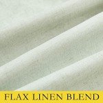 NICETOWN Sage Green Living Room Completely Shaded Linen Textured Draperies, 2 Pieces, W52 x L84, Privacy Protection & Noise Reducing Ring Top Drapes, White Lined Insulated Window Treatment Curtains