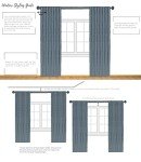 Central Park Ombre Rayon Blend Heavy Linen Texture Window Curtain Panel 6 Grommets Top Gradient Cream White to Indigo Blue Window Drapes Treatment for Living Room/Bedroom, Set of 2, 40" x 95" Each