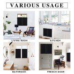 RYB HOME Black Curtains Blackout - Bathroom Small Window Curtains Thermal Insulated Privacy Drapes for Kids Bedroom Living Room Kitchen Basement, Width 42 by Length 36, 1 Pair
