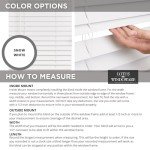 LOTUS & WINDOWARE Cordless Faux Wood Blinds, 35" Wide x 60" Long, Smooth, Snow White, 2 Inch Horizontal Blinds – for Living Room, Bedroom, Interior Door Windows