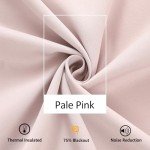 Pompom Blackout Curtains for Bedroom Pink Girls 84 inch Energy Efficient Thermal Insulated Living Room Darkening Curtain Panels for Kitchen Nursery Room 52" w x2 Panels Rod Pocket