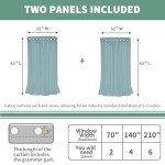 QUEMAS Oatmeal Linen Curtains for Bedroom 63 Inch Length 2 Panels, Burlap Curtains Light Filtering Thick Semi Sheer Non See Through Grommet Curtains for Farmhouse, 52 Inch Wide 2 Panel, Dark Oatmeal