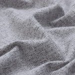 YoungsTex Grey Linen Blackout Curtains 40 Inch Length for Bedroom, Full Room Darkening Short Window Drapes for Kitchen Thermal Insulated Burlap Textured Blinds Rustic, 2 Panels, 42 X 40 Inch