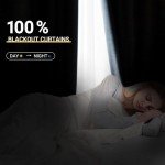 100% Blackout Shield Linen Blackout Curtains 84 Inches Long 2 Panels Set, Black Out Curtains for Bedroom, Thermal Insulated Rod Pocket Window Drapes Living Room, 50W X 84L, Beige