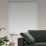 JIANGPIN TEXTILE Zebra Roller Shades, Dual Layer Roll Up Blind for Living Room, Semi Sheer Shades Window Privacy Light Control for Day and Night, (Maximum Height 72inch, White Color, Width 30 inch)