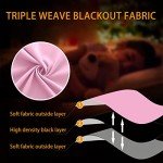 Pink Curtains 63 Inch Length for Baby Girls Nursery Decor,2 Panel Sets Pair Thick Room Darkening Heat Light Blocking Grommet Thermal Insulated Blackout Curtain for Bedroom Girls 52x63 Inches Long