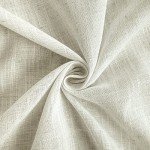 Farmhouse Curtains for Living Room,Window Linen Curtains 84 Inch Length 2 Panels Set,Tab Top Semi Sheer Light Filtering Country Boho Curtains for Bedroom Nursery,52x84 Inches Long,Neutral Cream