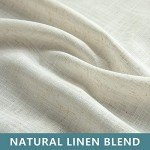 Farmhouse Curtains for Living Room,Window Linen Curtains 84 Inch Length 2 Panels Set,Tab Top Semi Sheer Light Filtering Country Boho Curtains for Bedroom Nursery,52x84 Inches Long,Neutral Cream