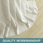 Farmhouse Curtains for Living Room,Window Linen Curtains 84 Inch Length 2 Panels Set,Tab Top Semi Sheer Light Filtering Country Boho Curtains for Bedroom Nursery,52x84 Inches Long,Neutral Cream